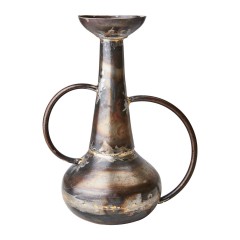 VASE IKON GREY SILVER METAL 